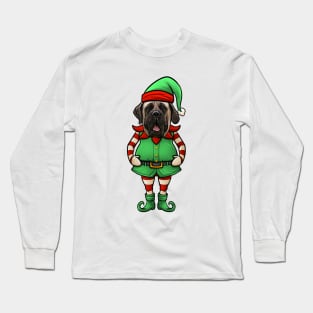 English Mastiff Christmas Elf Long Sleeve T-Shirt